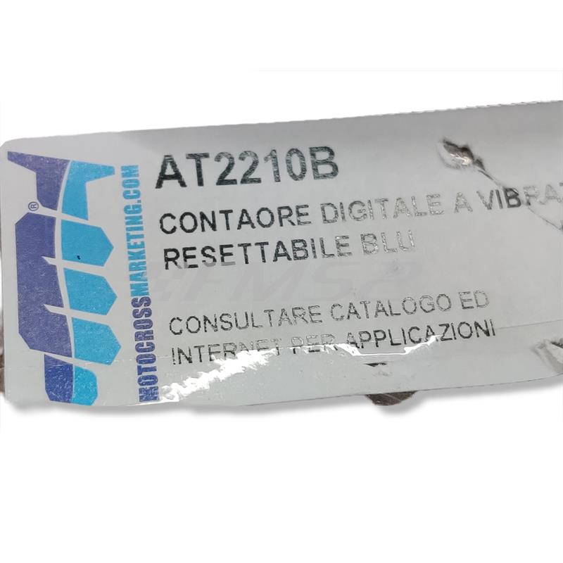 Contaore digitale di colore blu con attivazione a vibrazione e conteggio parziale resettabile per applicazioni varie, ricambio AT2210B