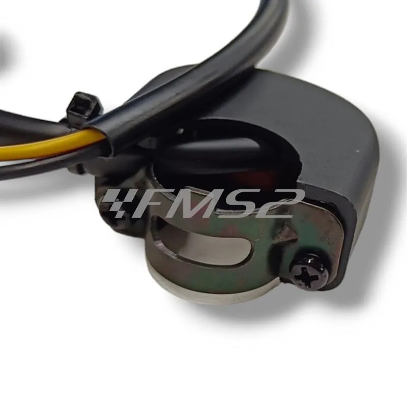 Bottone con fissaggio al manubrio diametro 22 mm per selezione map1 e map2 completo di 2 fili con attacco tondo maschio e femmina, ricambio AV2207