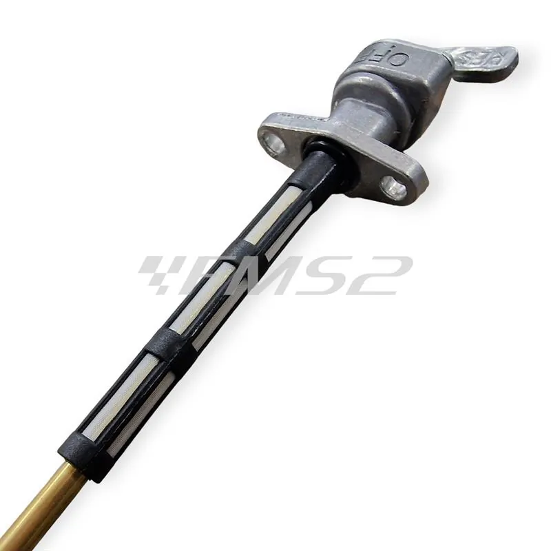 Rubinetto benzina con riserva Motocross Marketing AV2316 per KTM, Beta, Husaberg, Husqvarna - Interasse fori 34mm