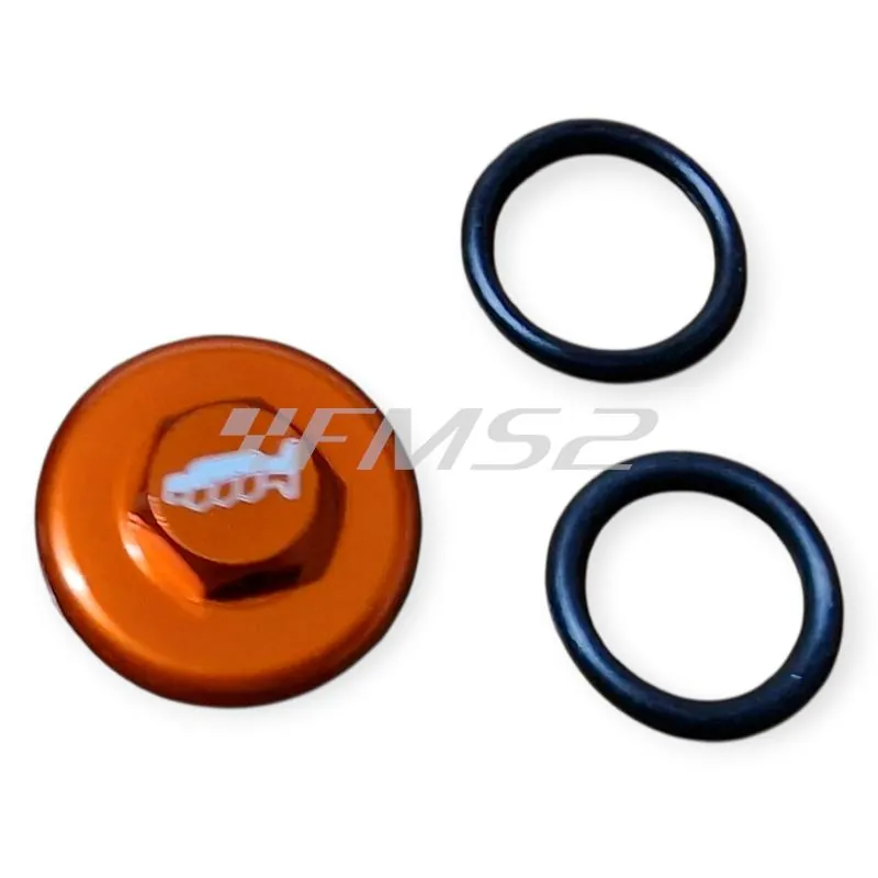 AV3002A Tappo carico olio M24 X 3 mm anodizzato arancione con chiave da 13 mm specifico per KTM, GAS GAS, HUSQVARNA, HUSABERG, VENT e SHERCO