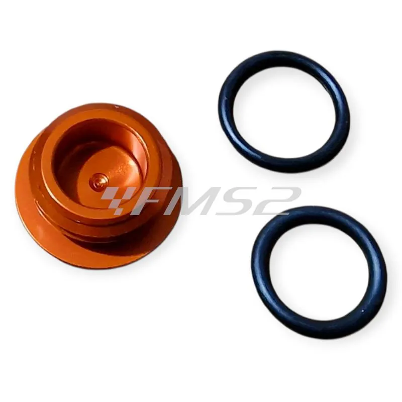 AV3002A Tappo carico olio M24 X 3 mm anodizzato arancione con chiave da 13 mm specifico per KTM, GAS GAS, HUSQVARNA, HUSABERG, VENT e SHERCO