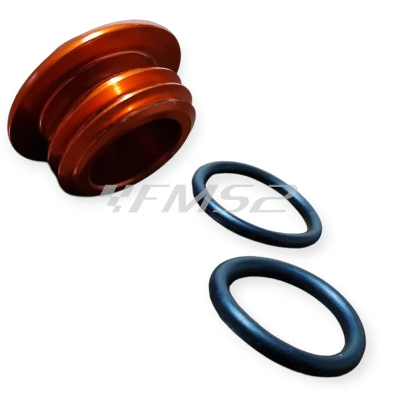 AV3002A Tappo carico olio M24 X 3 mm anodizzato arancione con chiave da 13 mm specifico per KTM, GAS GAS, HUSQVARNA, HUSABERG, VENT e SHERCO