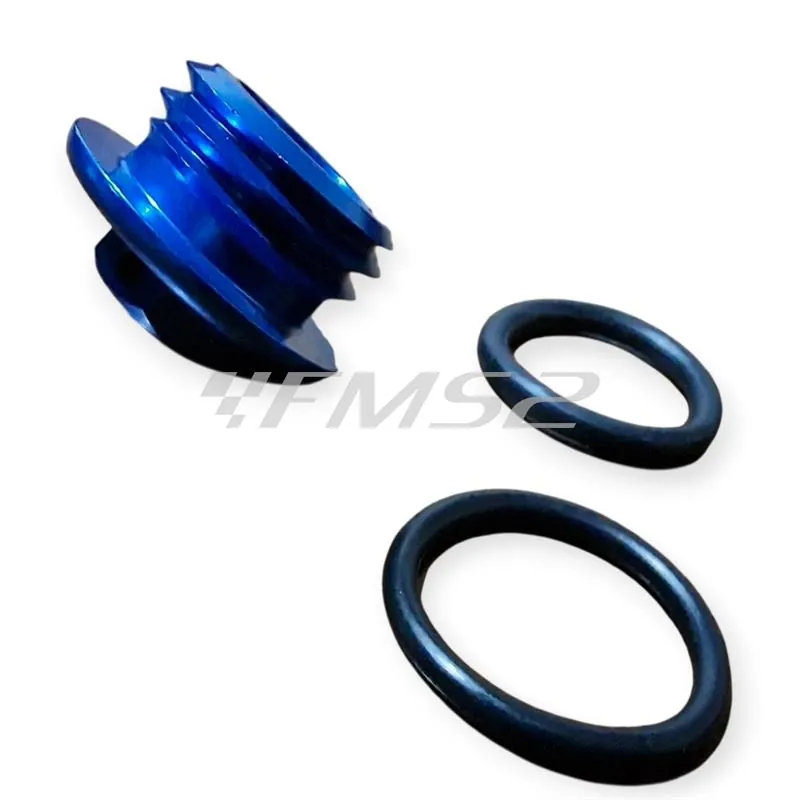 AV3002B Tappo carico olio M24 X 3 mm anodizzato blu con chiave da 13 mm specifico per KTM, GAS GAS, HUSQVARNA, HUSABERG, VENT e SHERCO