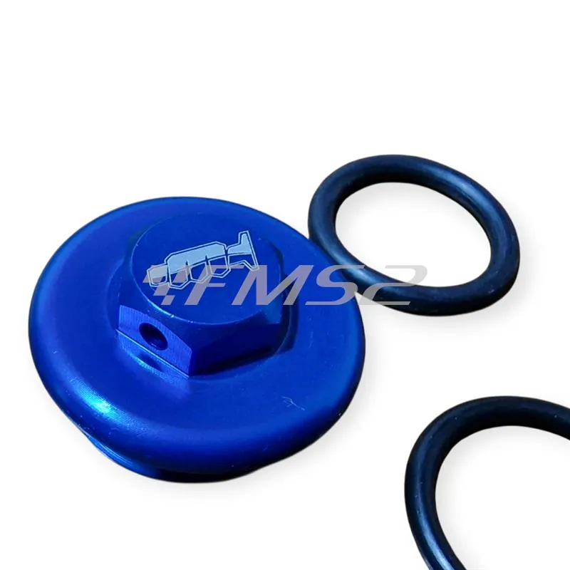 AV3002B Tappo carico olio M24 X 3 mm anodizzato blu con chiave da 13 mm specifico per KTM, GAS GAS, HUSQVARNA, HUSABERG, VENT e SHERCO