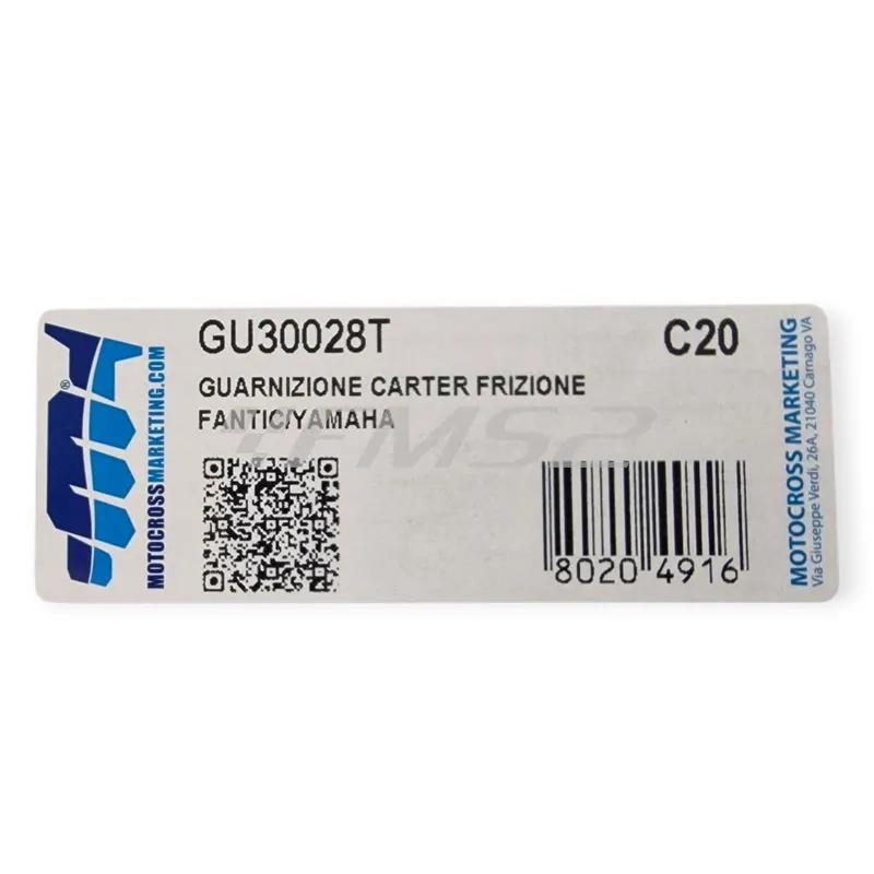 Guarnizione carter frizione Yamaha YZ 125 prodotti dal 2005 fino al 2025 e Fantic XE e XX prodotti dal 2021 fino al 2025, ricambio GU30028T