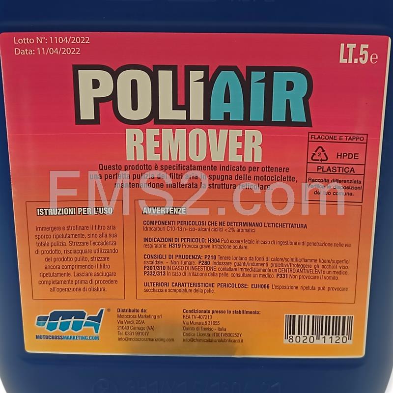 Remover poliair lavaggio filtri aria  5 lt., ricambio OF2955