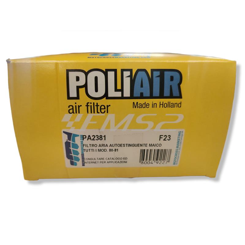 Filtro aria autoestinguente poliair maic, ricambio PA2381