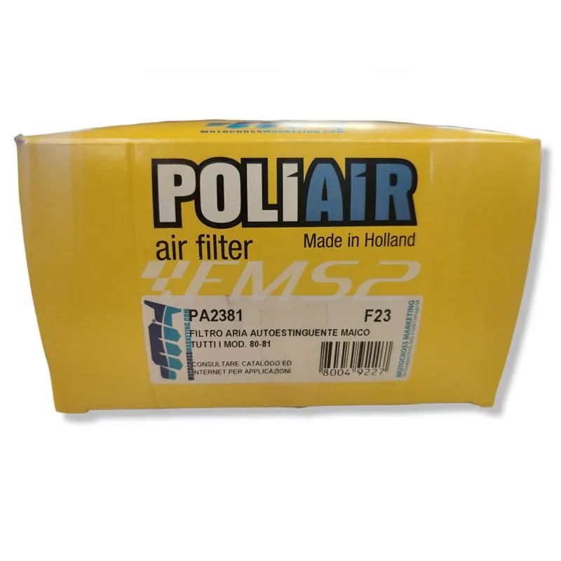 PA2381 Filtro aria Poliair - Maico tutti i modelli prodotti dal 1980 fino al 1981