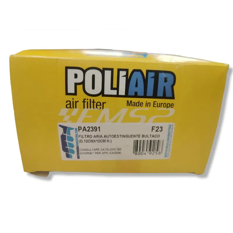 Filtro aria Poliair - Bultaco (tutti i modelli) Ø 12 cm x H 12 cm, ricambio PA2391