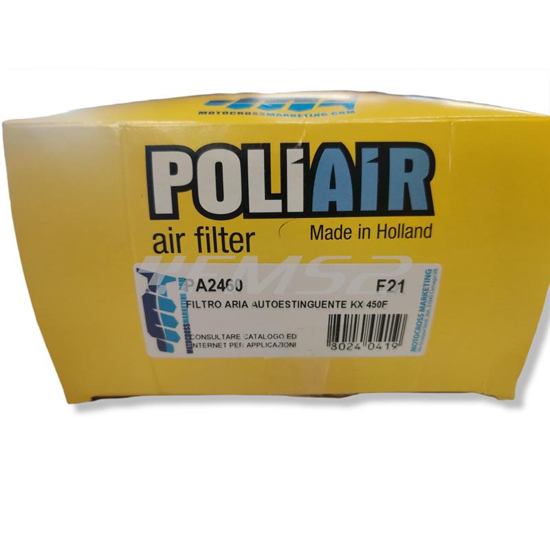 Filtro aria autoestinguente poliair kx 2, ricambio PA2460