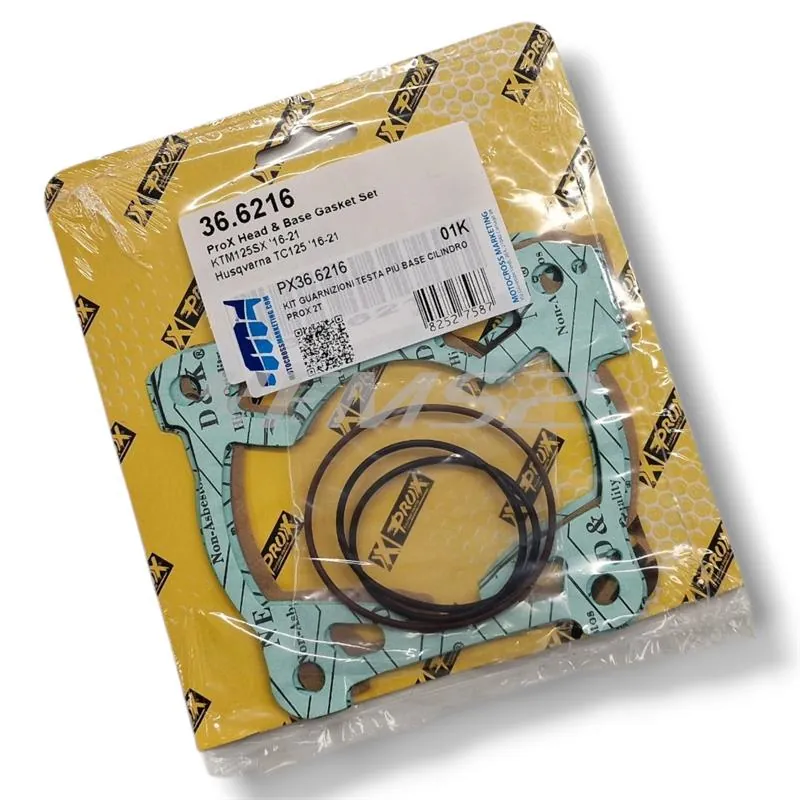 Serie guarnizioni smeriglio semplificate PROX per KTM XC-W 125 2017-2019, SX 125 e 150 2016-2022, Husqvarna TC 125 2016-2022, TX 125 2017-2019 e Gas Gas MC 125 2021-2023, ricambio PX36.6216
