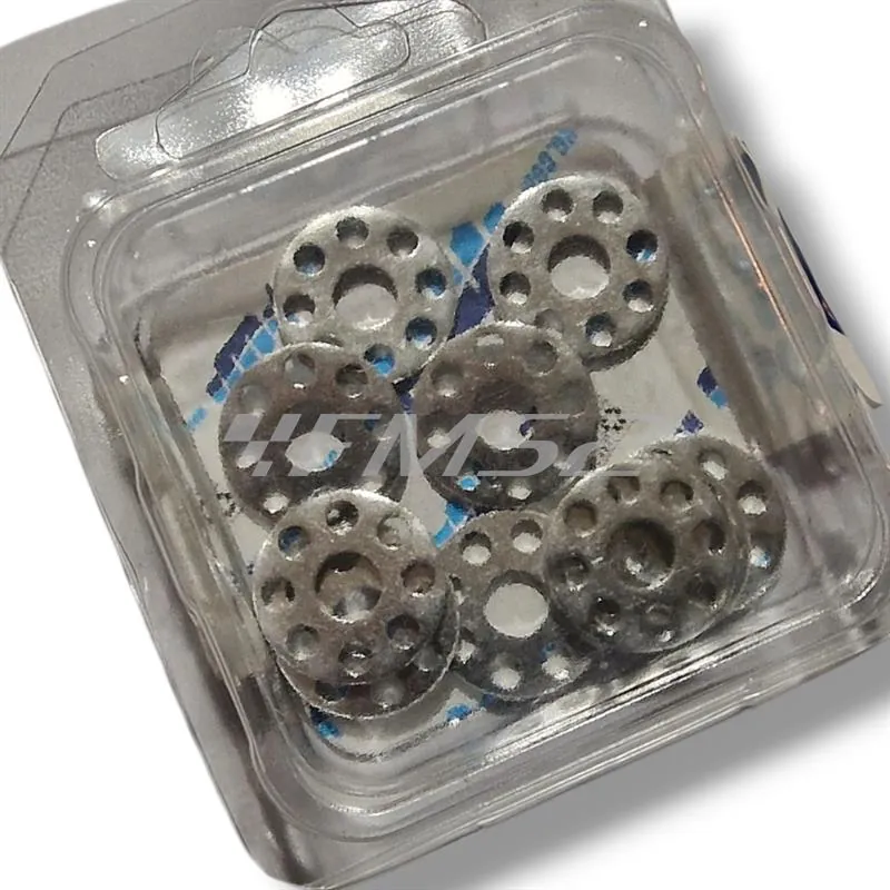 Rondelle in alluminio alleggerite anodizzate argento ø interno 6 mm, ø esterno 18 mm e spessore 2 mm - confezione da 10 pezzi, ricambio VT2105