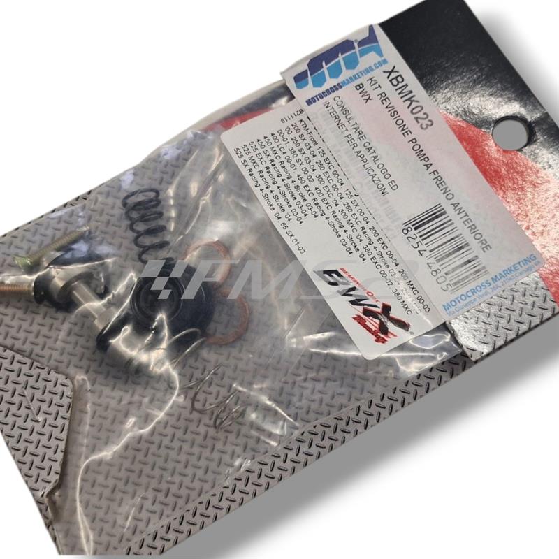 Kit revisione BearingWorx per revisionare la pompa freno anteriore Brembo con pistoncino diametro 11,0 mm montata su KTM 125, 200, 250, 300, 380, 400, 450, 520 e 525 cc 2T e 4T dal 2000 al 2004, ricambio XBMK023