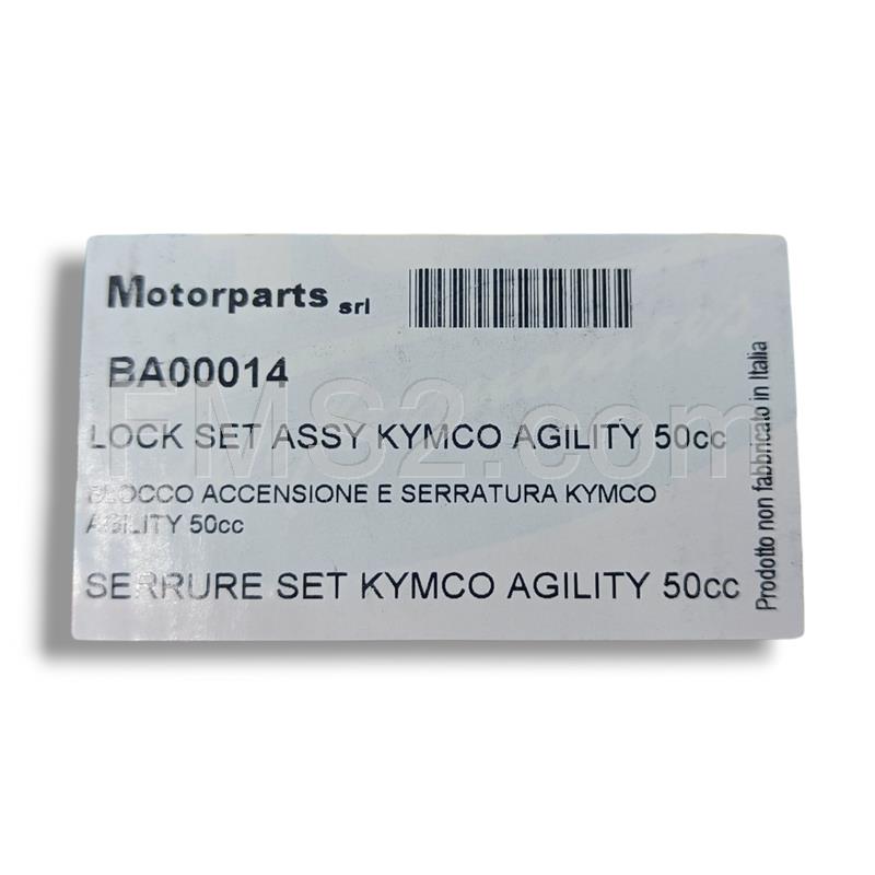 Blocchetto accensione e serratura Kymco Agility 50 cc., ricambio BA00014