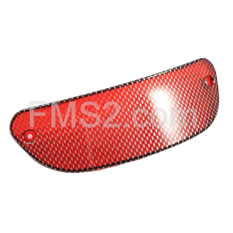 Vetro gemma fanale posteriore stop di colore rosso look carbonio per scooter Peugeot  speedfight, ricambio T206521