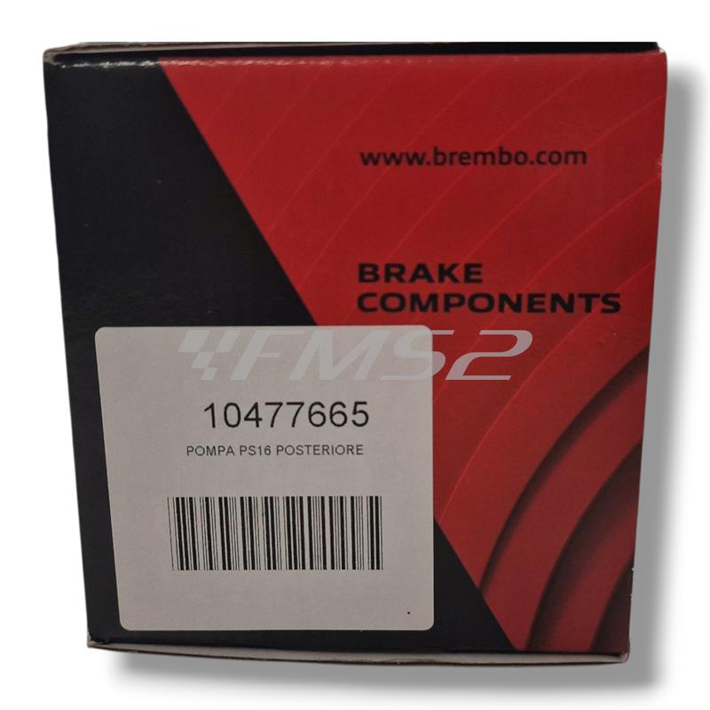 Pompa freno Brembo posteriore pistoncino 16 mm e interasse fissaggio 50 mm per Moto Guzzi , ricambio 10477665