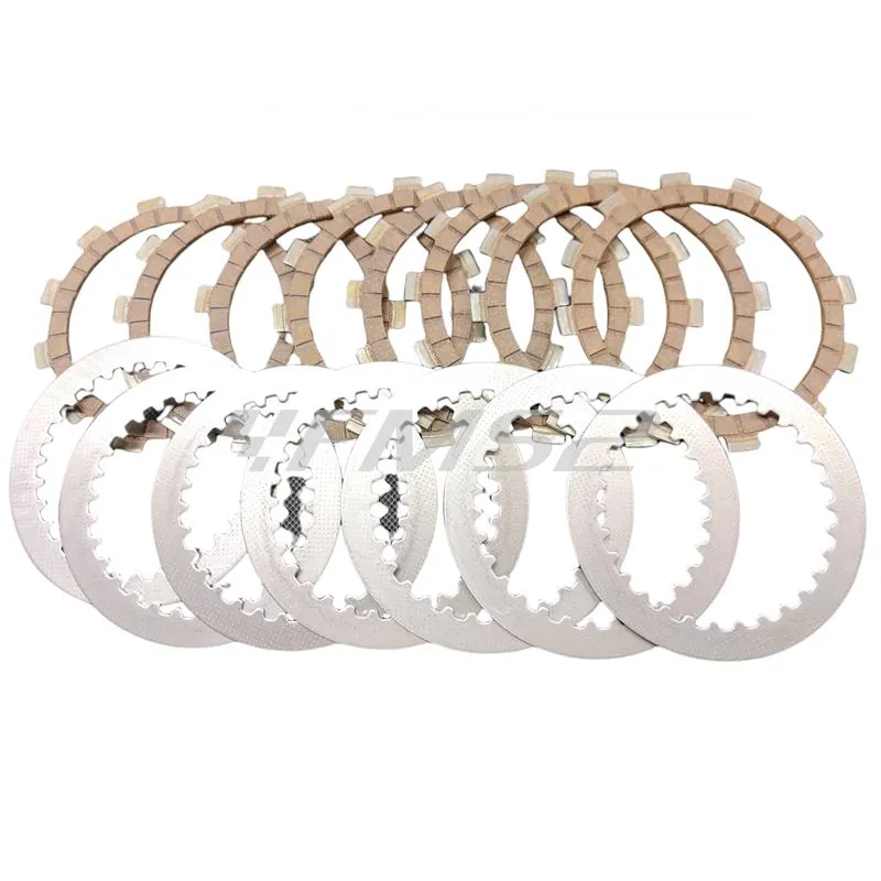 Serie dischi frizione Newfren composta da 8 dischi in sughero e 7 dischi in acciaio per Yamaha YZ 125 prodotti dal 1993 in poi, ricambio F2821AC