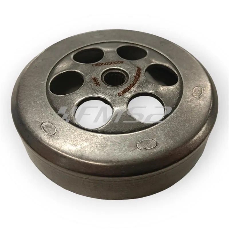 Campana frizione Newfren tipo originale per maxi scooter Mbk Booster, Nitro, Ovetto e Yamaha Bw's, Aerox e Neo's 100 cc 2 tempi prodotti dal 1999 al 2001, ricambio G0688