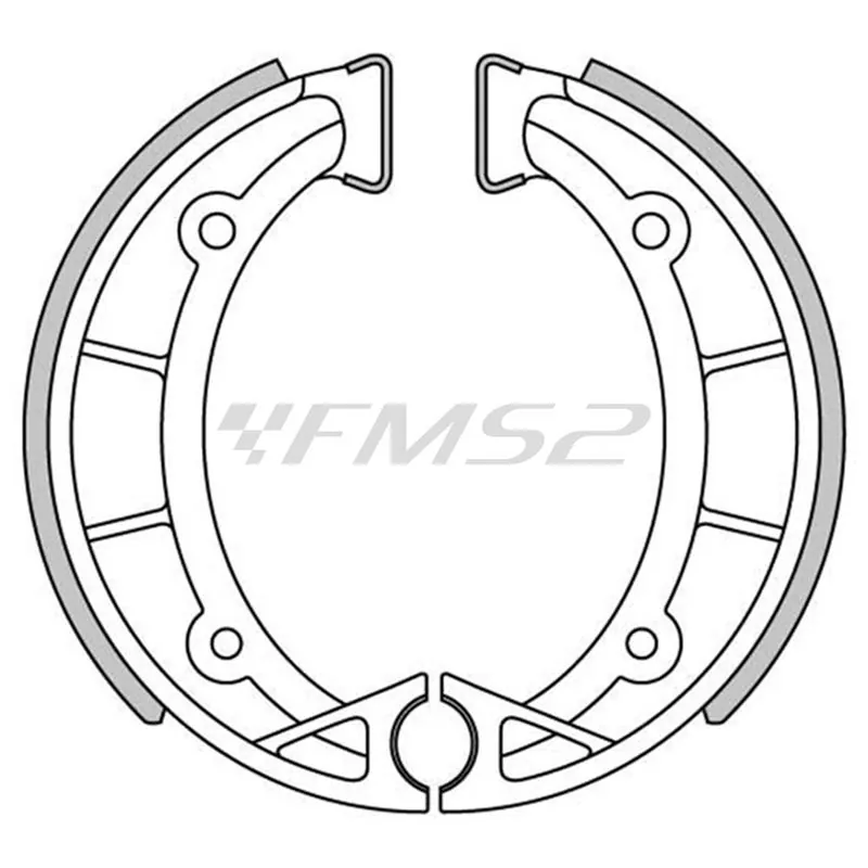 Ganasce freni a tamburo 123x25 Newfren, ricambio GF0097