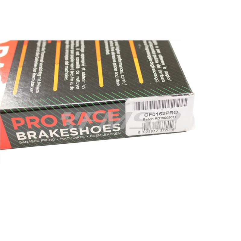 Ganasce freno Newfren modello prorace con mescola racing per Piaggio Vespa 50, 125 primavera, 125 et3, Pk 50, Ape 50 montaggio anteriore, ricambio GF0162PRO