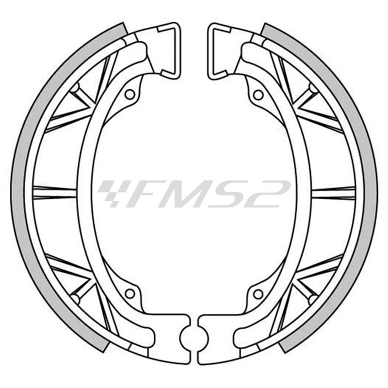 Ganasce freni a tamburo anteriori e posteriori Newfren per ciclomotori e scooter 50 cc, ricambio GF1043