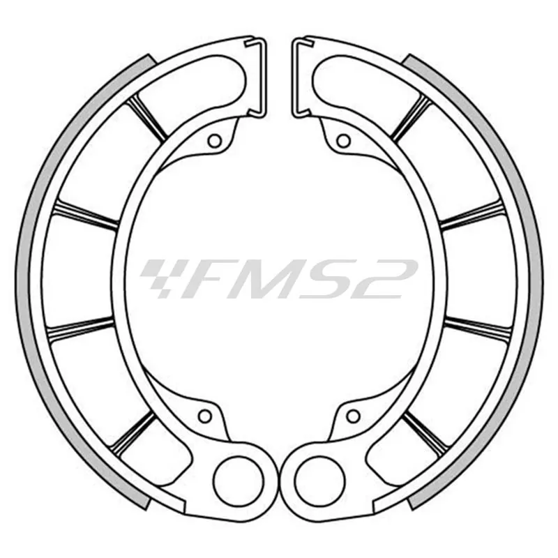 Ganasce freni a tamburo posteriori Newfren, ricambio GF1214