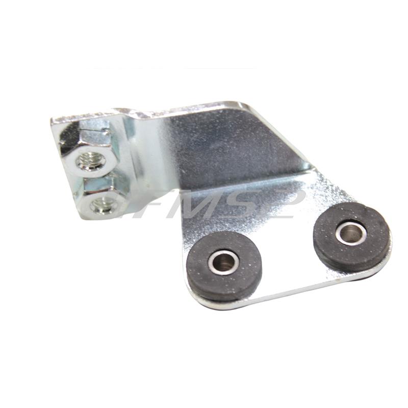 Supporto staffa fissaggio centralina elettronica completa di gommini per Piaggio Vespa PX 125, 150, 200 E senza avviamento elettrico (Olympia), ricambio 1164844