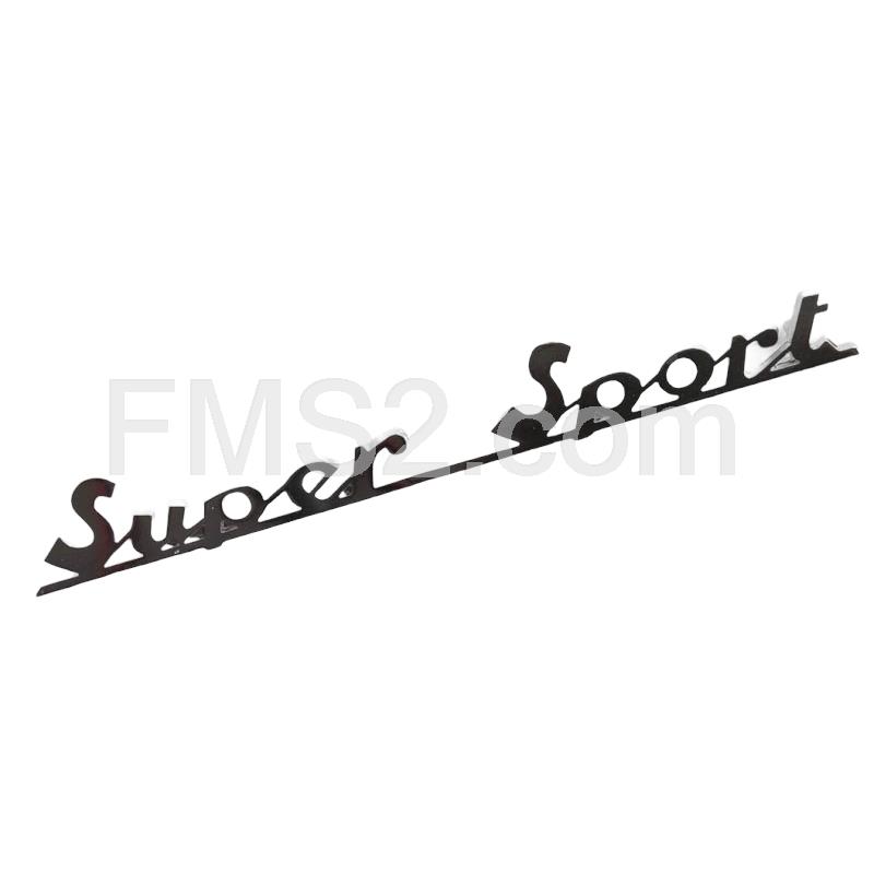 Targhetta scritta super sport in alluminio per Vespa old (Olympia), ricambio 58275