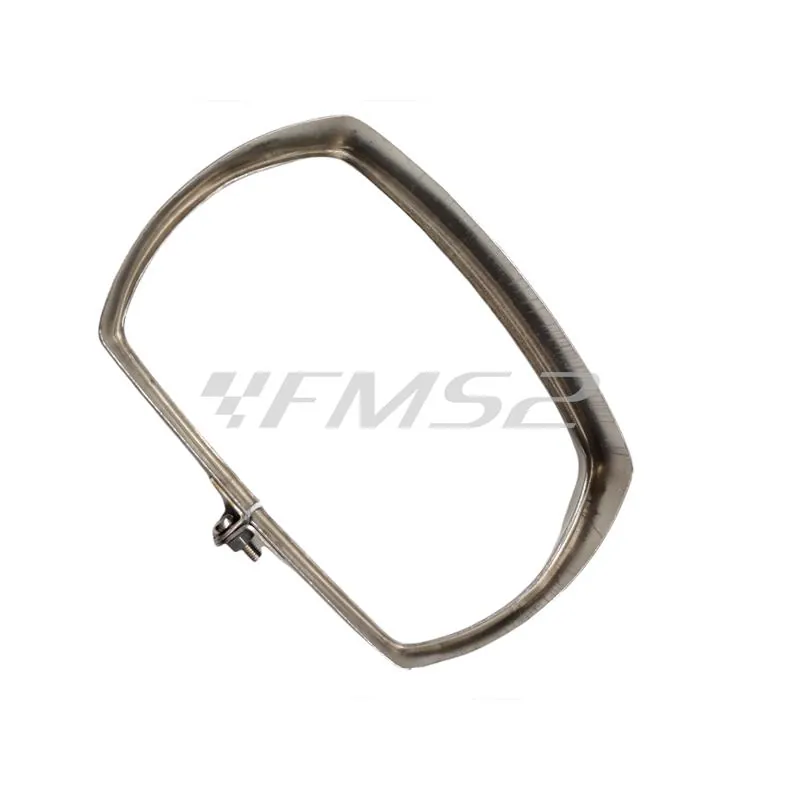 71938 Cornice contorno fanale anteriore in acciaio spazzolato lucido per manubrio Piaggio Vespa 50 special (OLYMPIA)