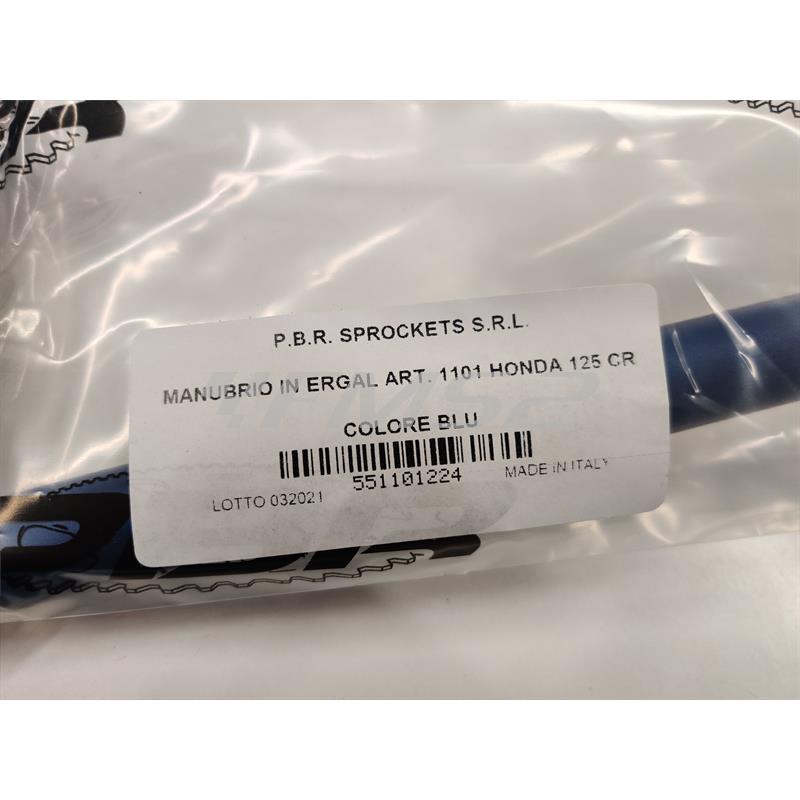 Manubrio cross PBR in ergal anodizzato blu opaco e piega Honda CR 125 cross completo di paracolpi centrale PBR, ricambio 551101224