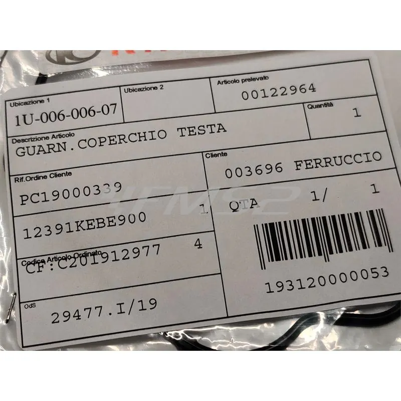 00122964 Guarnizione Or tenuta coperchio testa maxi scooter Kymco 125 e 200 cc con motore 4 tempi e raffreddati a liquido