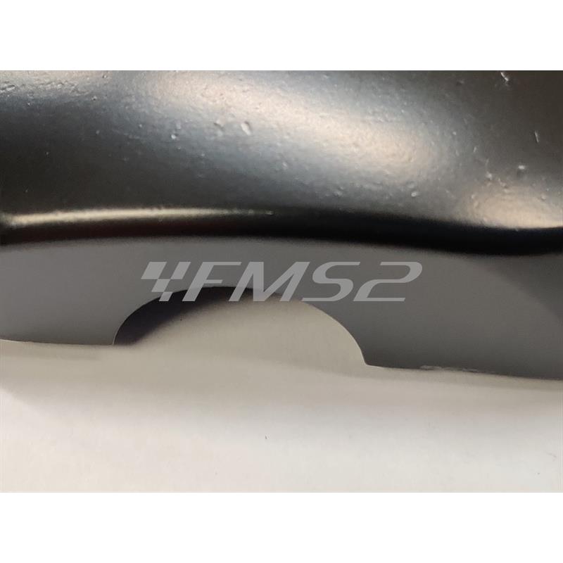Coperchio posteriore comando devio fanali sinistro con filetto per attacco specchietto in alluminio di colore nero per scooter e maxi scooter Kymco Agility 50, 125, 150 e 200 cc, ricambio 00135046