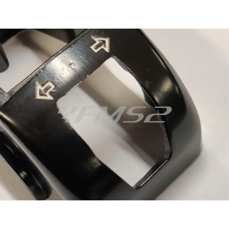 00135056 Coperchio anteriore comando devio fanali sinistro nudo senza pulsanti in alluminio di colore nero per scooter e maxi scooter Kymco Agility 50, 125, 150 e 200 cc