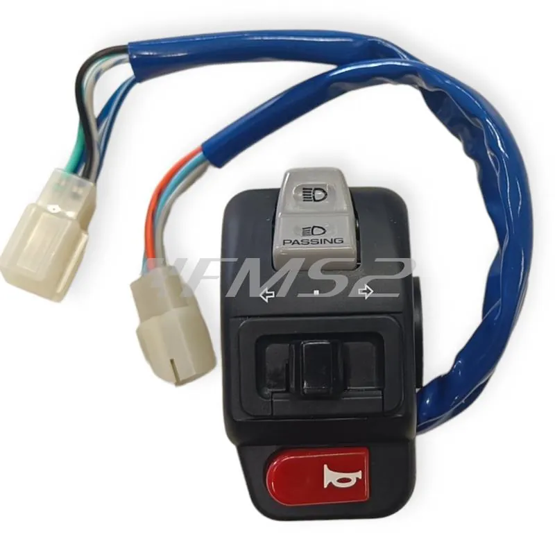 Comando devio luci sinistro completo di coperchio posteriore per scooter e maxi scooter Kymco 50, 125, 150 e 200 cc, ricambio 00152643