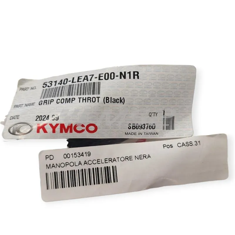 53140-LEA7-E00-N1R Manopola acceleratore destra Kymco originale nera 53140-LEA7-E00-N1R per maxi scooter Dink, People, Agility, K-XCT