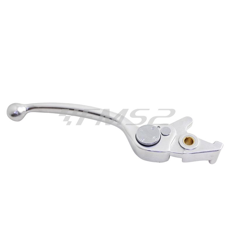 Leva freno destra regolabile in alluminio di colore argento, ricambio 00153605M3
