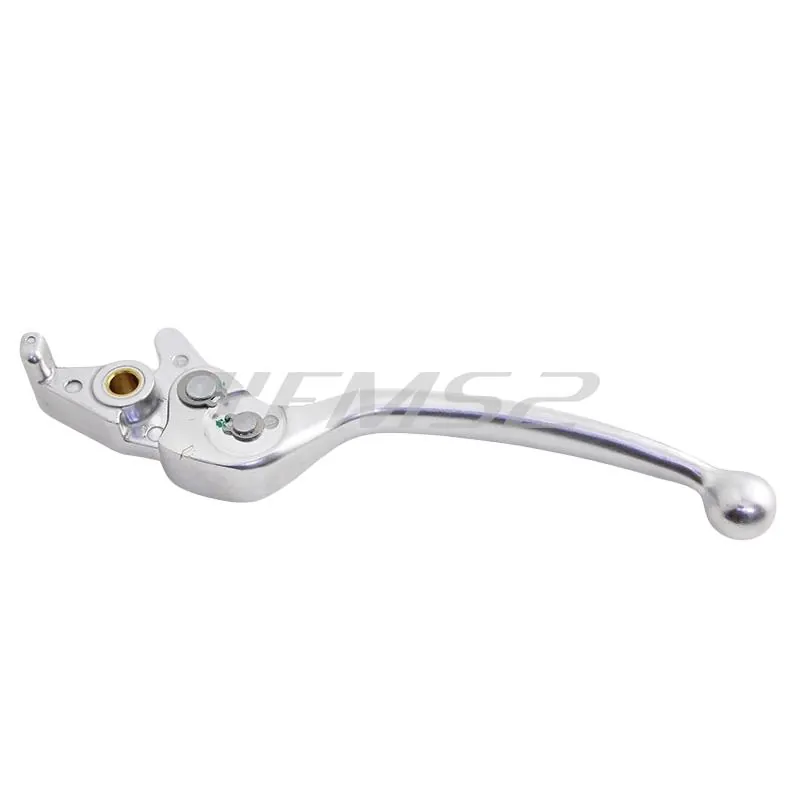 Leva freno destra regolabile in alluminio di colore argento, ricambio 00153605M3