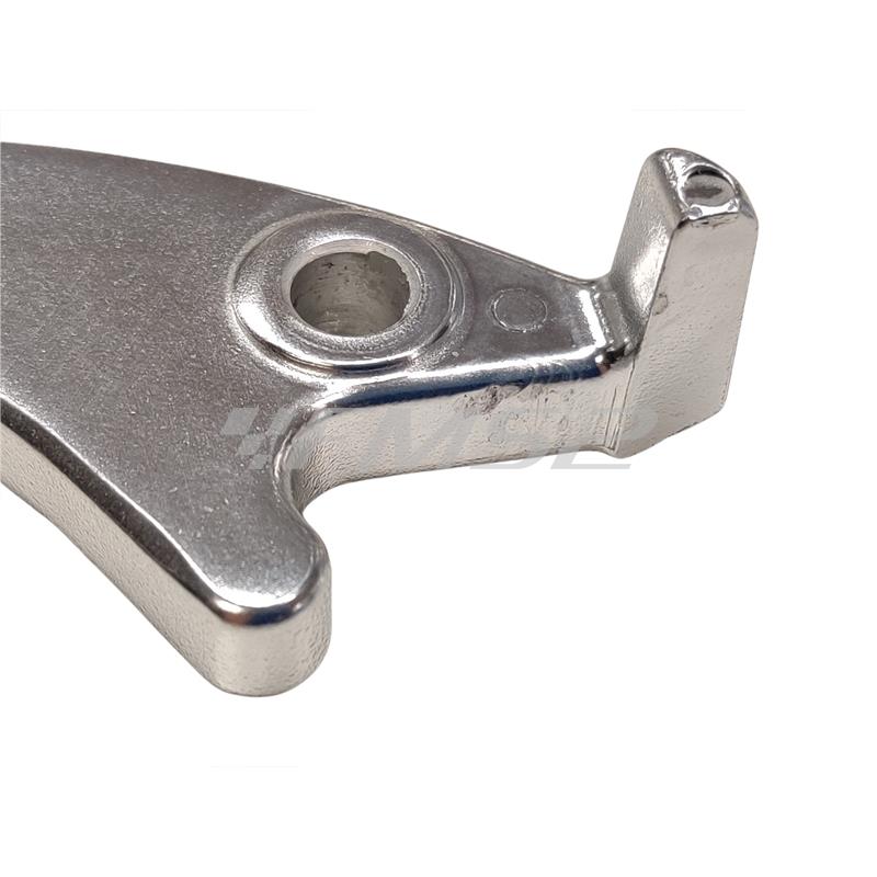 Leva freno destra in alluminio di colore argento lucidato originale per scooter e maxi scooter e quad Kymco 50, 125, 150, 200, 300 e 450 cc, ricambio 00153960