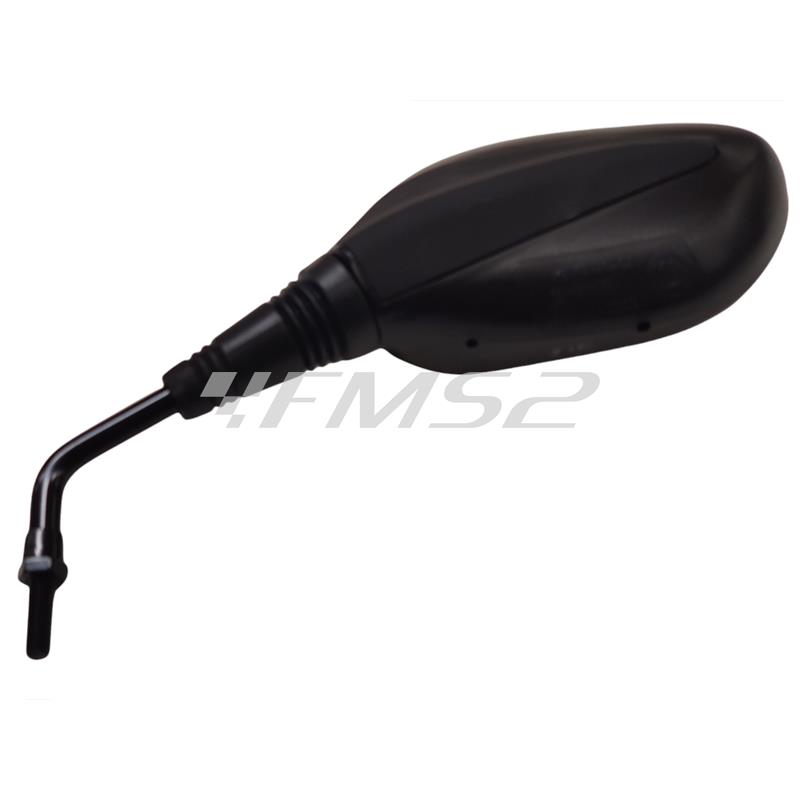 Specchietto retrovisore sinistro originale in plastica di colore nero per scooter Kymco Agility 50, 125, 150 e 200 cc 4 tempi, ricambio 00188001NE