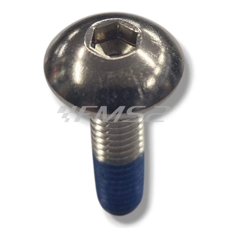 Vite bombata esagonale M6x22 mm Kymco con frena filetti per copri marmitta, ricambio 00190542 – Compatibile scooter Kymco