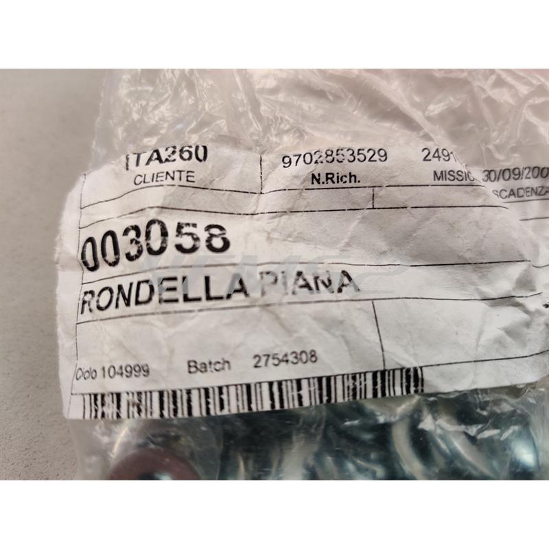 Rondella piana grezza  (Piaggio Gilera), ricambio 003058