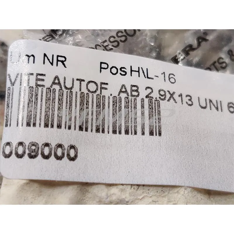 009000 Vite autofilettante ab 2.9x13 uni 6 (Piaggio Gilera)