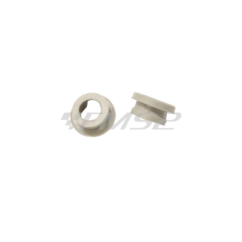 Boccolina in gomma grigia per passaggio tirante fissaggio scocca Piaggio vespa old model 125, 150, 180, 200 cc, ricambio 083111