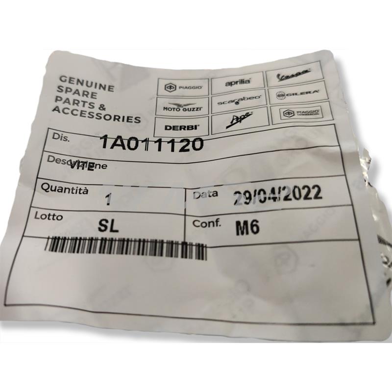Vite esagonale flangiata m6x40, ricambio 1A011120