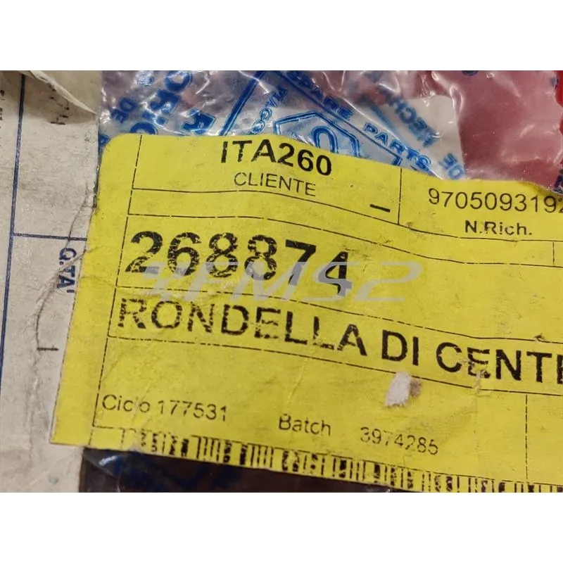 Rondella di centraggio (Piaggio Gilera), ricambio 268874