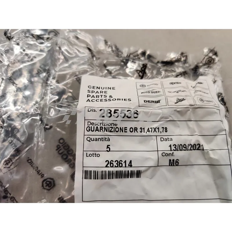 285536 Guarnizione OR tappo di scarico 31,47x1,78