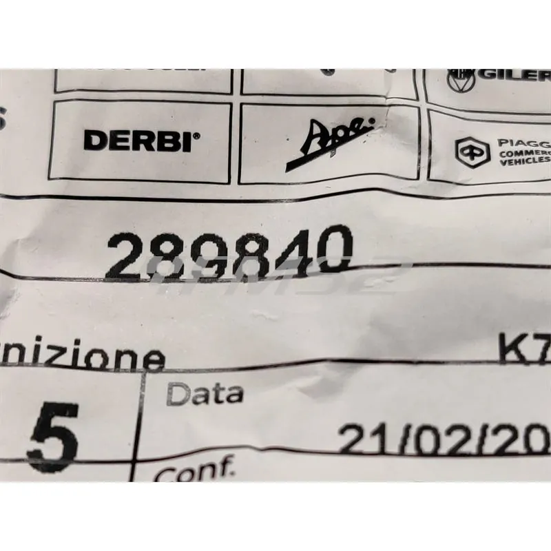 Guarnizione  or per correttori originali (Piaggio Gilera), ricambio 289840