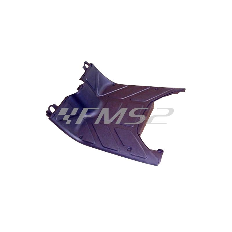 Pedana poggiapiedi originale in plastica pigmentata nera (Piaggio Gilera), ricambio 298523000C