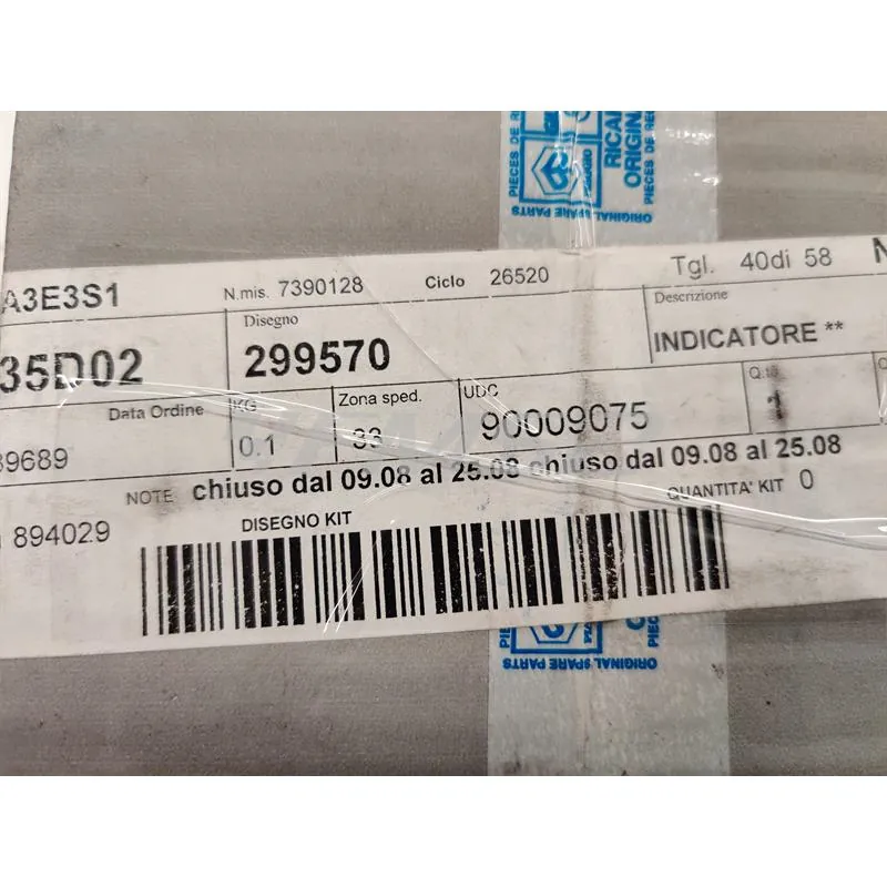 299570 Indicatore sonda galleggiante serbatoio benzina (Piaggio Gilera)