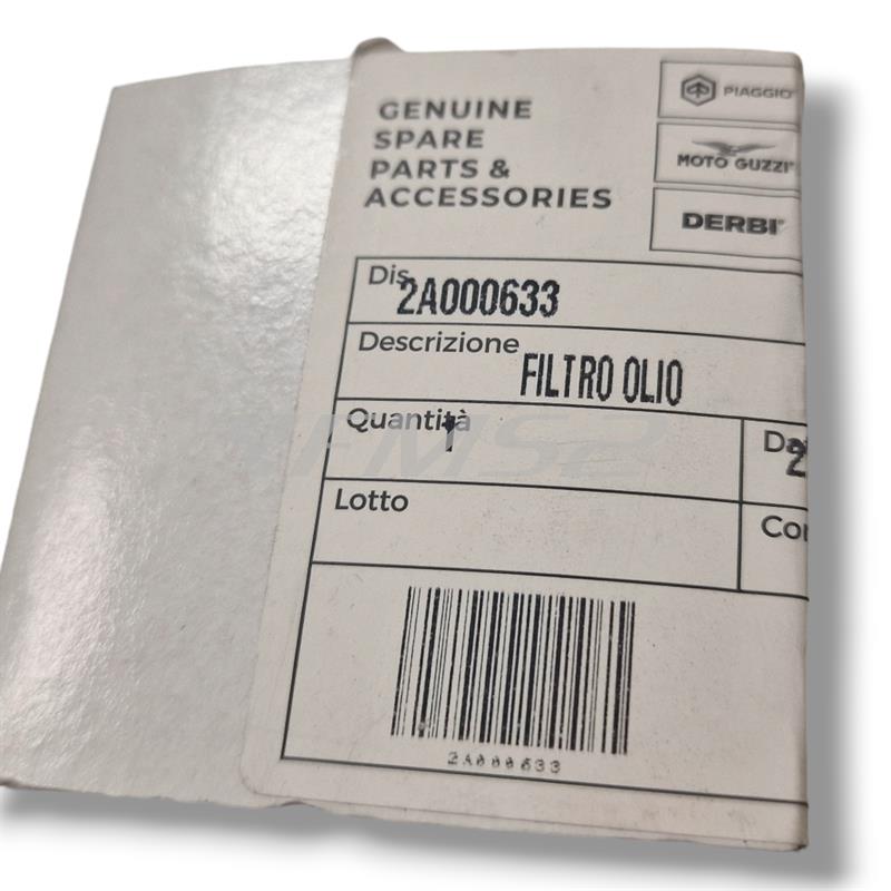 Filtro olio originale Moto Guzzi per modelli 350, 500, 650, 750 e 850 cc prodotti dal 1990 in poi , ricambio 2A000633